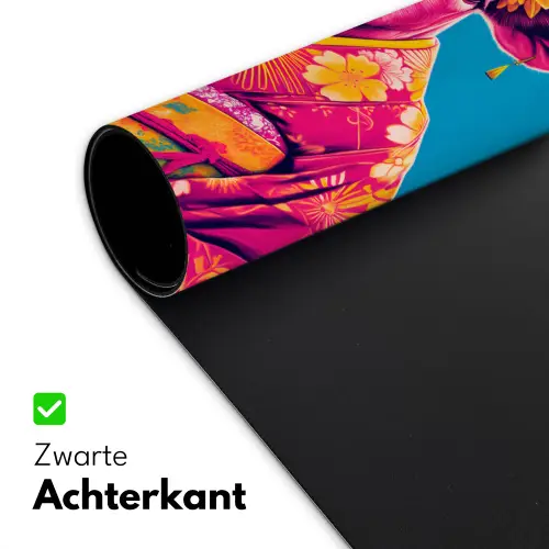 Koe - Bloemenkrans - Oorhangers - Kimono Muismat XXL klein -sfeer2