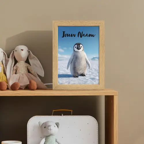 Pinguïn - Sneeuw - Landschap - Wit Light Box met kabel (Kinderlampje) klein -sfeer2_kind