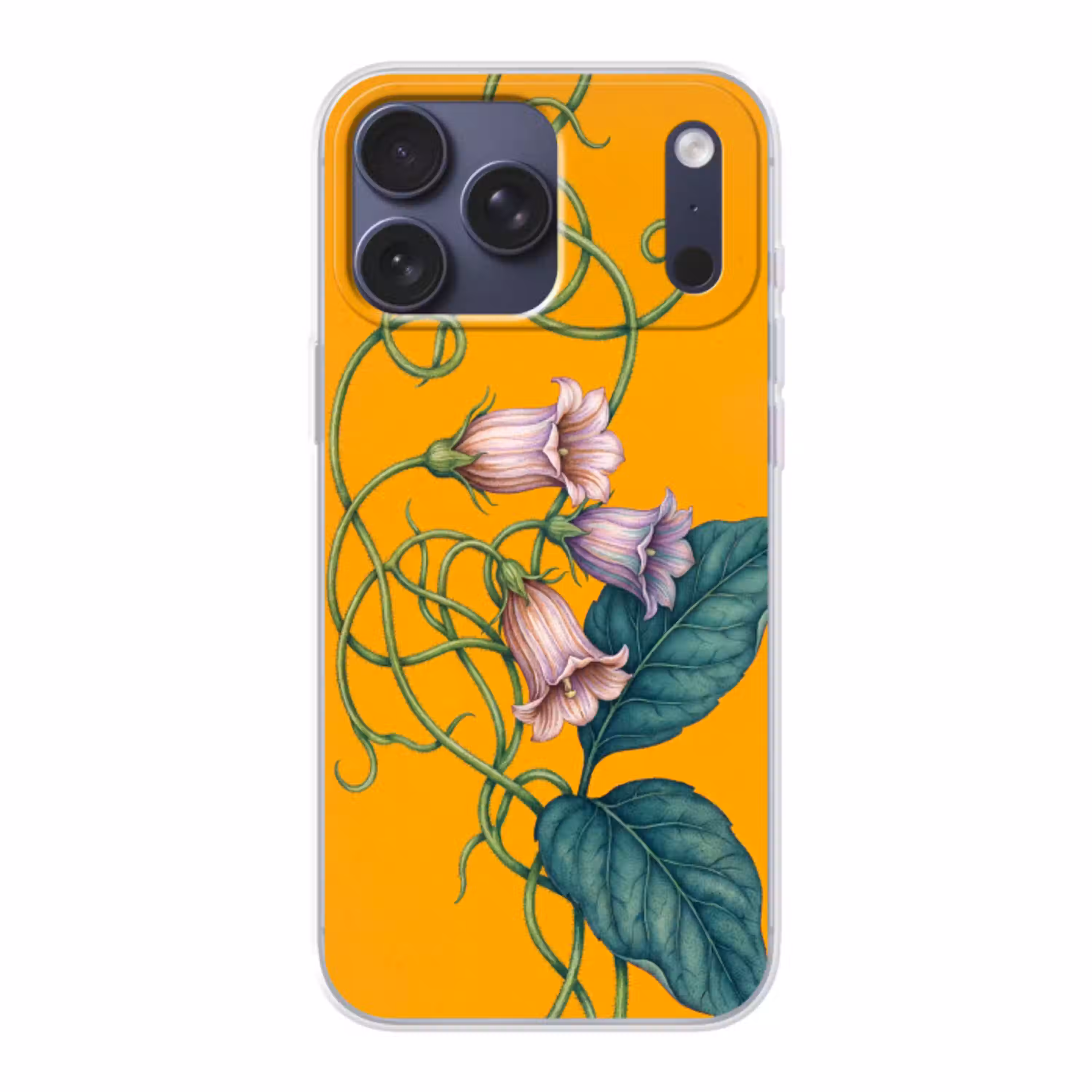Bloemen - Botanisch - Geel Telefoonhoesje iPhone 17 Pro Max klein -3d