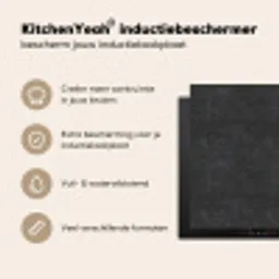 Donkergrijs - Asfaltstructuur - Ruw Inductie beschermer vinyl 3mm middel 274 -sfeer2