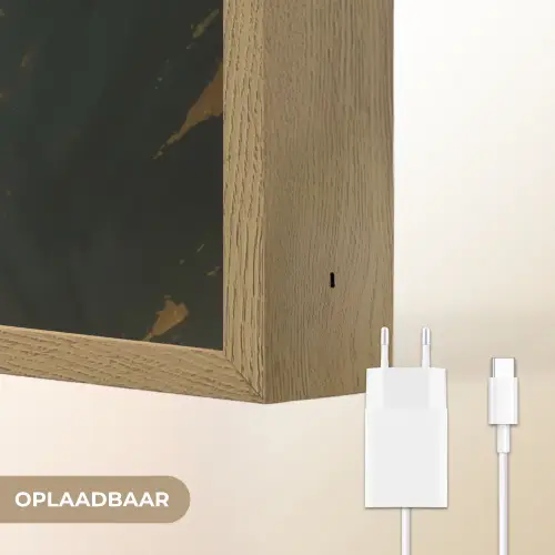 Gezicht - Vrouw - Verfspatten - Abstract Light Box met batterij (Wandlamp) middel -USP_websiteoplaadbaarNL