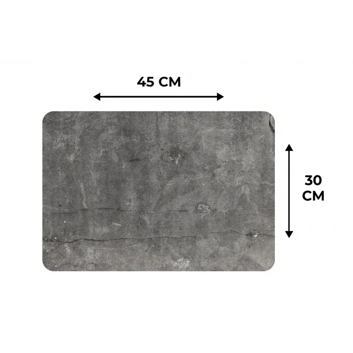 Beton - Muur - Cement Placemat vinyl groot -specs