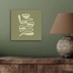 Groen - Abstracte kunst - Modern aluminium wit klein -sfeer2