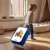 Clownvis met bellen op witte achtergrond Kinderkoffer - Blauw klein -sfeer1