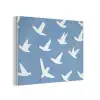 Vogels - Wit - Patroon PET vilt klein -3d