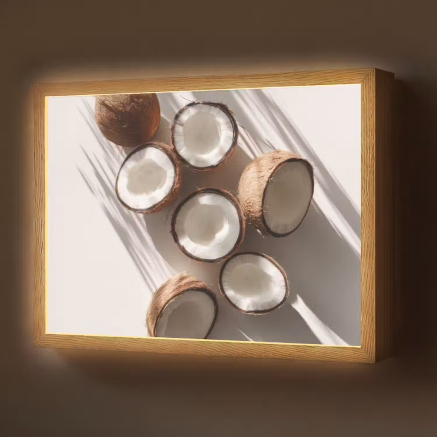 Lightbox - Wandlamp - Kokosnoten - Bruin - Shaduw