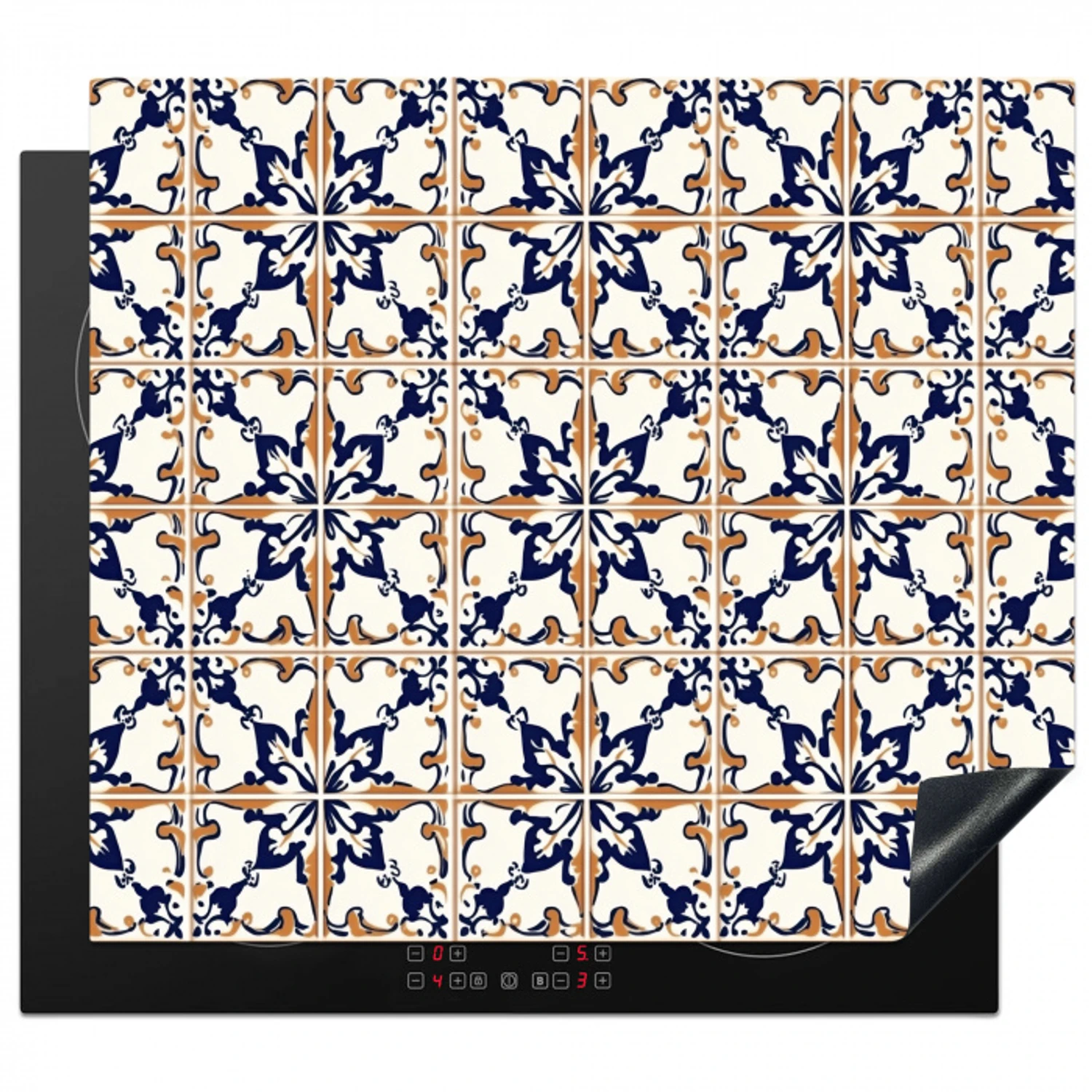 Klassiek - Patroon - Kleurrijk Inductie beschermer vinyl 3mm middel 274 -3d