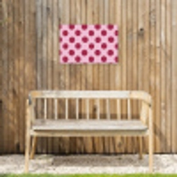 Stippen - Patroon - Bordeaux Tuinposter op houten frame 2 cm dik klein 845 -sfeer4