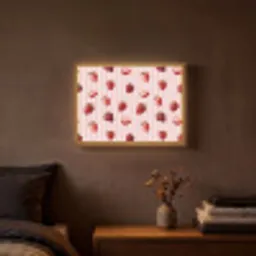 Strepen - Aardbei - Roze Light Box met batterij (Wandlamp) middel 907 -sfeer4