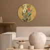 Bladeren - Boeket - Bloemen - Geel Akoestische PET Vilt - Rond klein -sfeer1