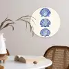 Schelpen - Blauw - Patroon Wandcirkel kunststof plaat 5mm dik klein -sfeer4