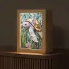 Schildpad - Zeewier - Mozaïek Light Box met kabel (Tafellamp) klein -z3d_website