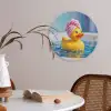 Creatief - Badeend - Kleurrijk Akoestische PET Vilt - Rond klein -sfeer3