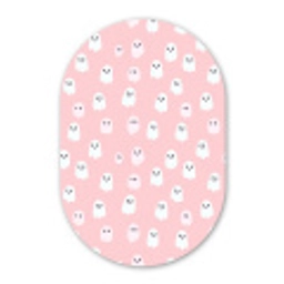 Spookjes - Patroon - Roze Wandcirkel Ovaal Forex klein 630 -3d