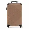 Minimal - Kruisende lijnen op warm bruin NBS - Handbagage koffer - Unisex middel -productfoto_recht