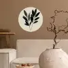 Ovaalvormige bladeren - Diep groen - Symmetrisch Wandcirkel behangsticker klein -sfeer1