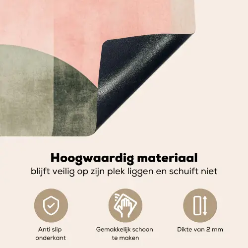 Cirkel - Abstract - Roze Inductie beschemer met haakjes klein -ky-onderkant-nl
