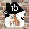 Zwart wit - Huisdier - Engelse bulldog Naambord Huisje klein -sfeer6