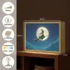 Heks - Volle maan - Sterrenhemel Light Box met batterij (Wandlamp kind) middel -USP_websiteoverzichtNL