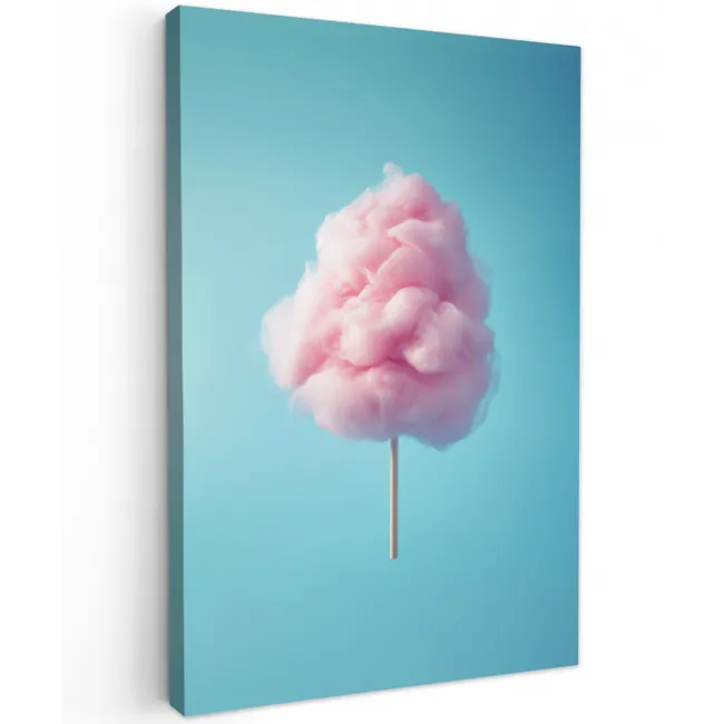 Suikerspin - Zoet - Snoep Tuinposter op houten frame 2 cm dik middel -3d