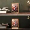 Klaprozen - Roze - Bloemen - Botanisch - Kunst Light Box met kabel (Tafellamp) klein -sfeer3