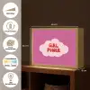 Girl power - Wolk - Roze Light Box met batterij (Wandlamp) middel -USP_websiteoverzichtDE