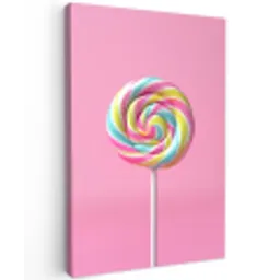 Lolly - Roze - Snoep - Zoet Tuinposter op houten frame 2 cm dik middel -3d