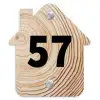 Houten nerf - Traditioneel Naambord Huisje klein -3d