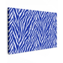 Zebra - Patroon - Kobalt - Blauw canvas 2cm klein 34 -z3d