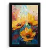 Bloemen - Dahlia - Kunst - Oranje - Watercolor fotolijst zwart zonder passe partout klein -3d