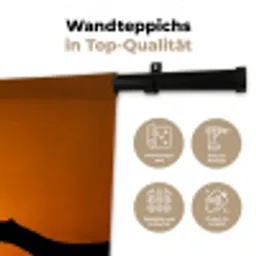 Gier - Tak - Zon - Oranje Wandkleed katoen klein -tsfeer2_DE