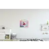 Macarons - Schaal - Pastel - Kleurrijk textielposter latten blank klein -kinderkamer