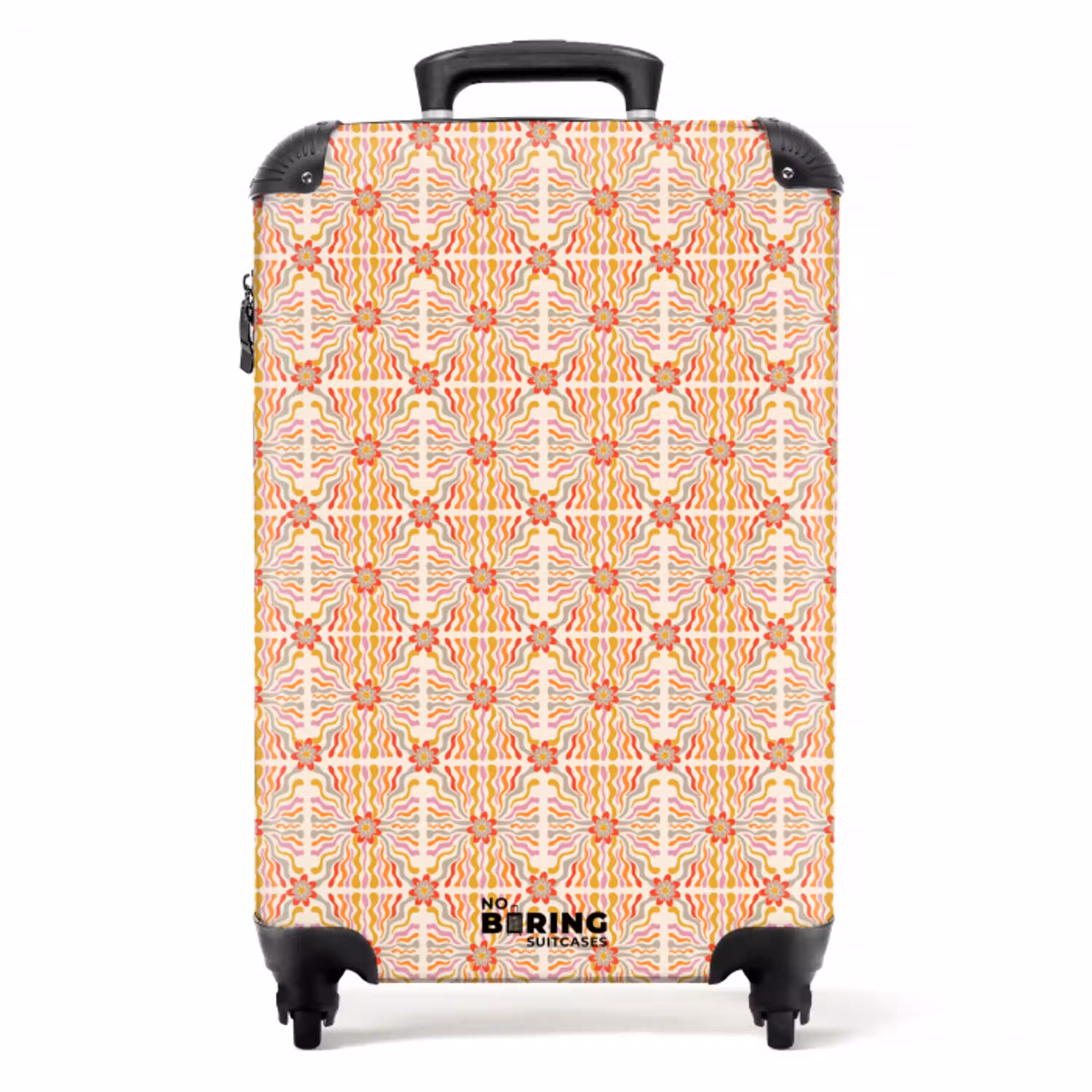 Retro disco patroon kleurrijk NBS - Handbagage koffer - Volwassenen Unisex middel -productfoto_recht