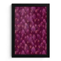 Bladeren - Patroon - Burgundy fotolijst zwart zonder passe partout klein 224 -3d