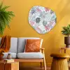 Bladeren - Jungle - Pastel - Tropisch Wandcirkel Organisch Plexiglas middel -sfeer4
