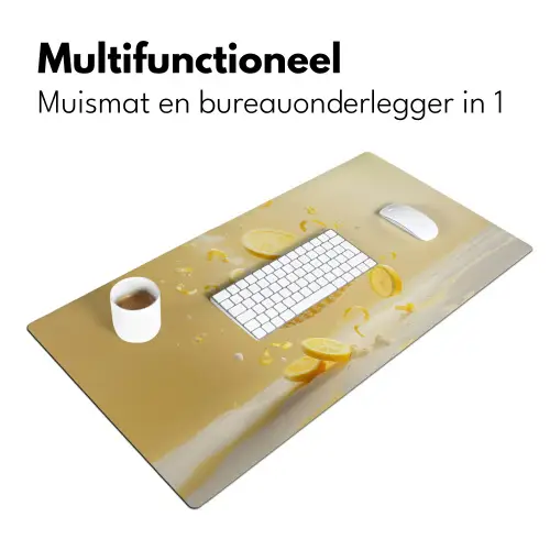 Citroen - Taart - Eten - Geel Muismat XXL klein -sfeer4