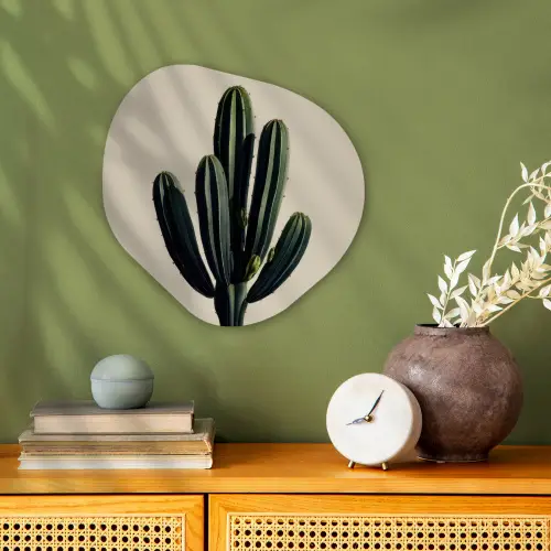 Cactus - Subtiel - Groen Wandcirkel Organisch Forex 3mm klein -sfeer2