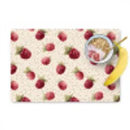 Framboos - Stippen - Rood Placemat vinyl groot 368 -zzzproduct_Kitchenyeah-website