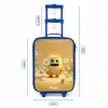 Monster - Wezen - Bloem - Geel Kinderkoffer - Blauw klein -productfoto_formaten