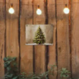 Kerst - Sfeer - Groen tuinposter los doek klein -sfeer1