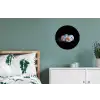 Sushi - Delfts blauw - Rijst - Vis - Elegant Wandcirkel aluminium klein -slaapkamer
