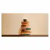 Boeken - Toren - Koffie - Beige Muismat XXL klein -3d_leeg