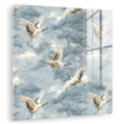 Wolken - Kraanvogels - Blauw plexiglas 5mm klein 11 -zzzproduct_nieuw