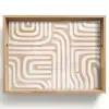 Aardetinten - Labyrintpatroon Dienblad Rechthoek middel -z3d_shopping
