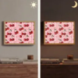 Kersen - Blokken - Rood Light Box met batterij (Wandlamp) middel 907 -sfeer3