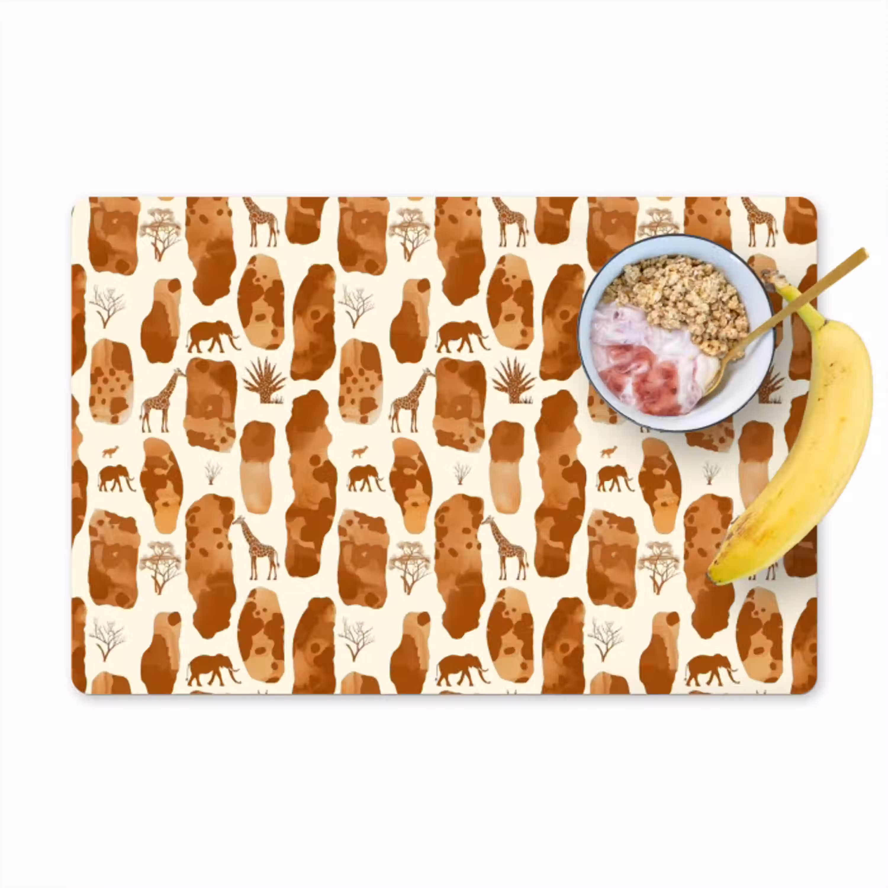 Terracotta - Safari - Dieren - Patroon Placemat vinyl groot 368 -zzzproduct_Kitchenyeah-website