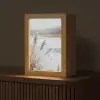 Riet - Meer - Winter - Natuur - Sneeuw - Beige Light Box met kabel (Tafellamp) klein -z3d_website