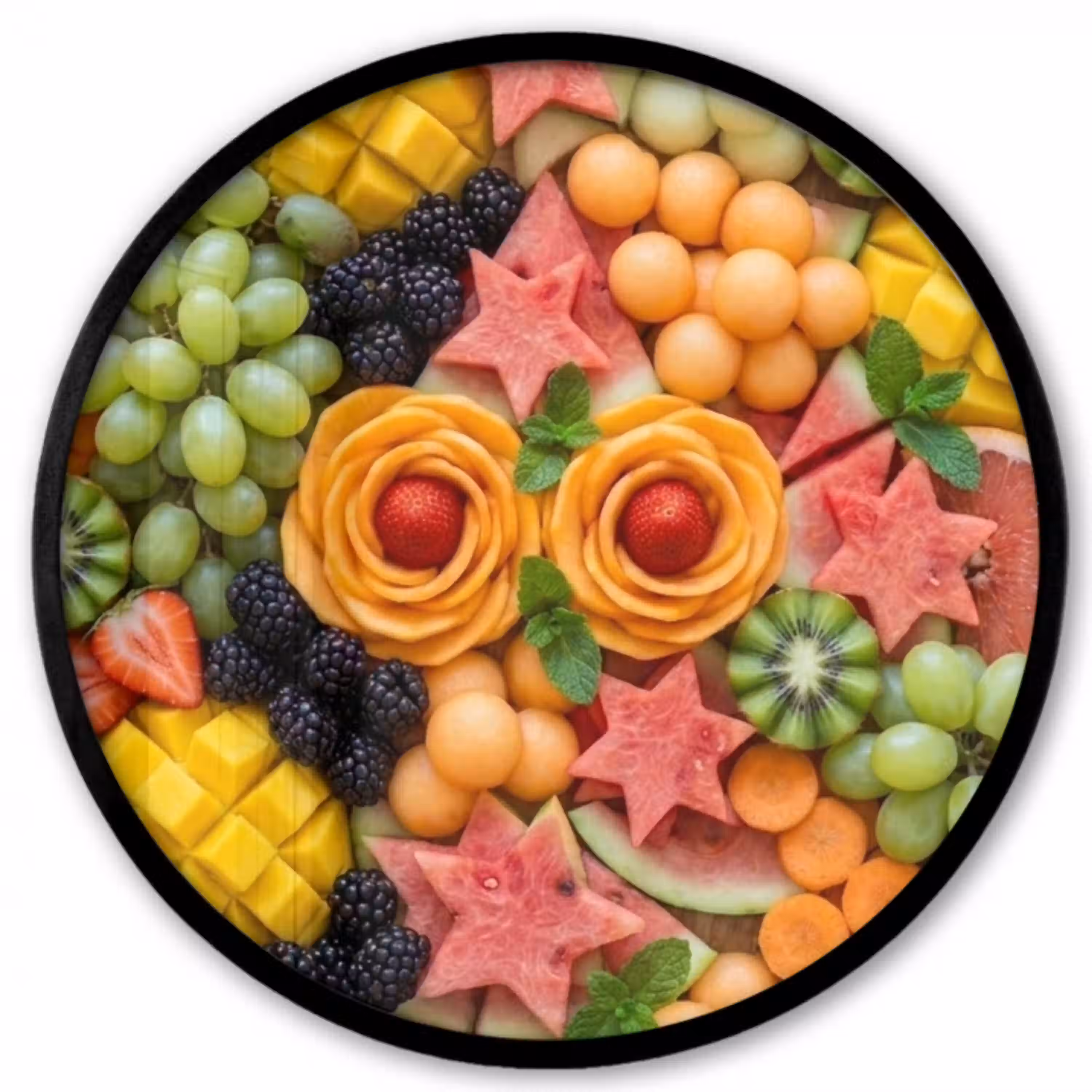 Fruit - Variatie - Kleurrijk - Vers - Eten Fotolijst rond zonder passe partout klein -3d