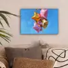 Ballonnen - Goud - Stervorm - Roze canvas 2cm klein -sfeer1