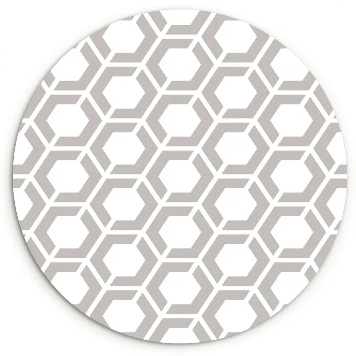 Grafisch - Patroon - Modern - Hexagon Wandcirkel plexiglas klein 852 -3d